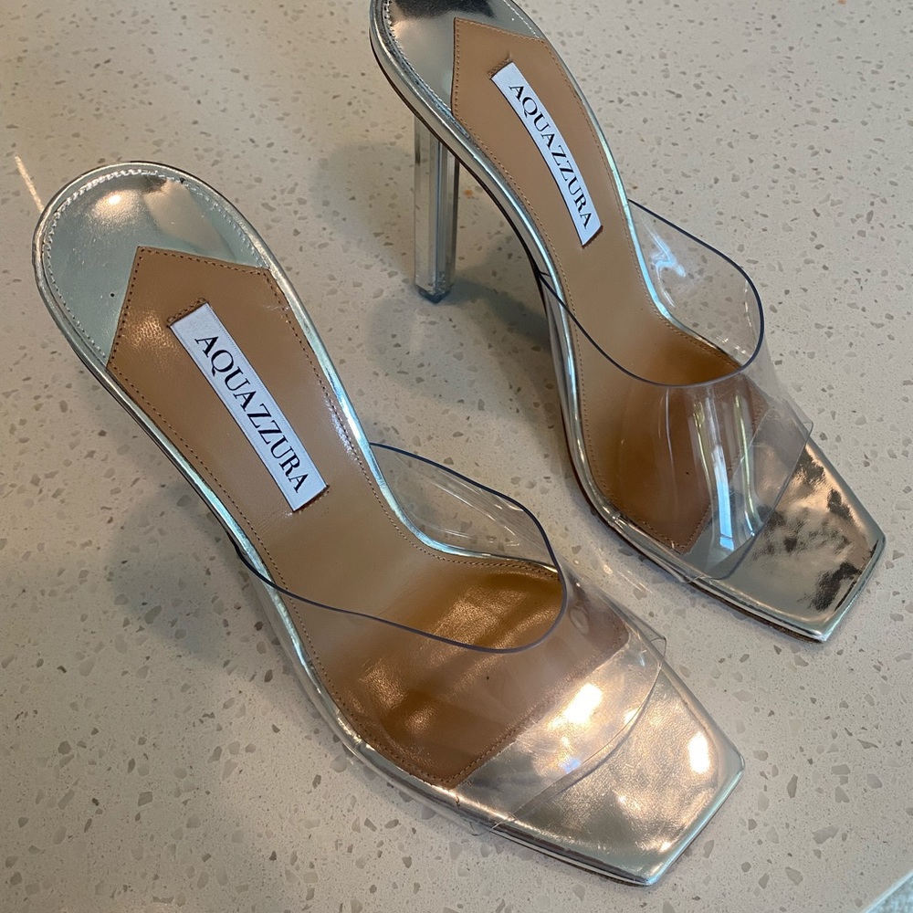 Aquazzura mirror mules